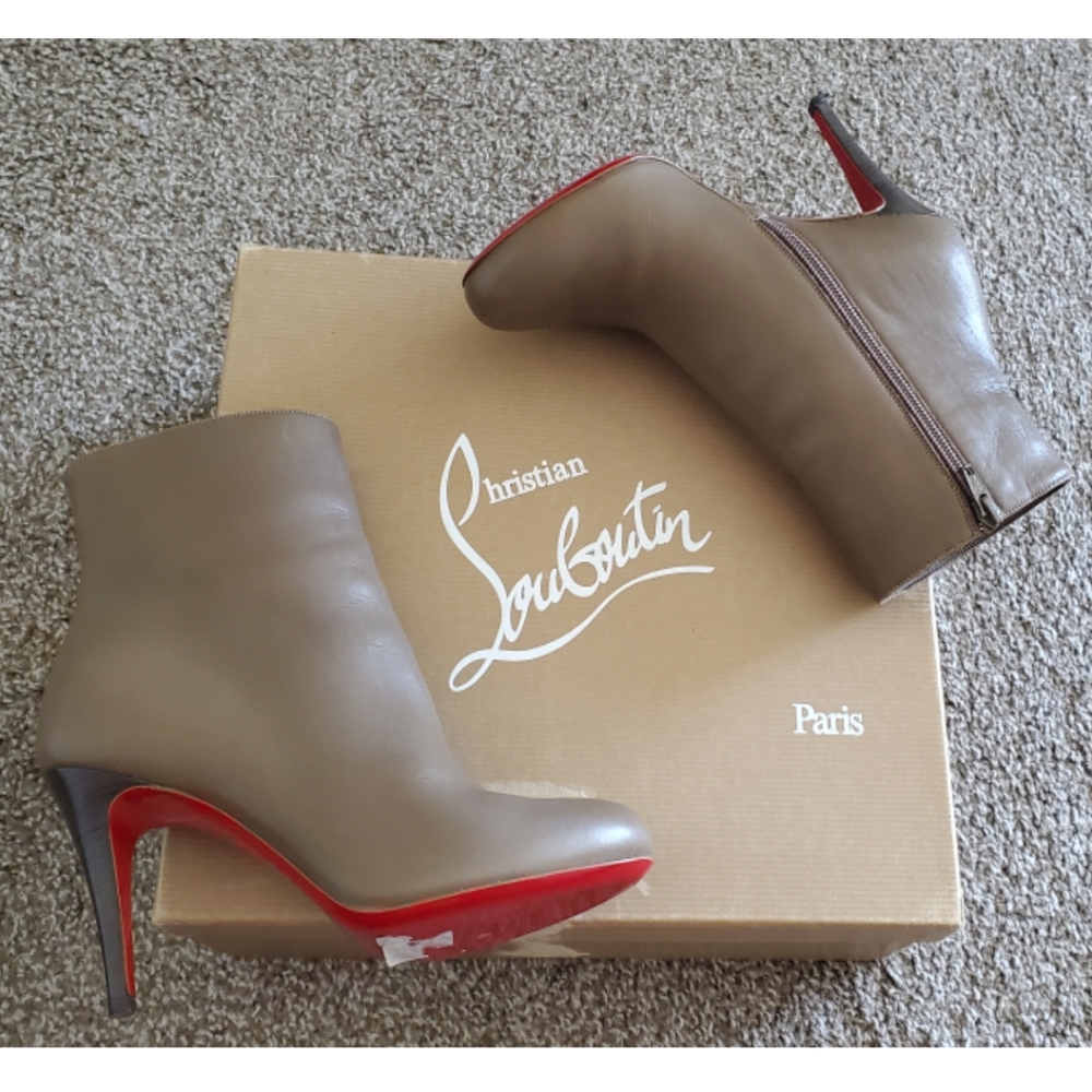 Christian Louboutin Belle Bootie 85mm Taupe 37.5